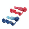 10 PCS T-type Quick-break Wire-free Fast Wire Terminal Clam(Blue)