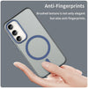 For Samsung Galaxy S23 5G MagSafe Frosted Translucent TPU + PC Full Coverage Phone Case(Dark Blue)