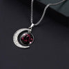 Luminous Zodiac Moon Titanium Steel Necklace Personalized Moon Pendant(Scorpio)