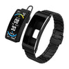 K7 1.14 inch TFT Screen Smart Call Bracelet, BT Call / Heart Rate / Blood Pressure / Blood Oxygen, Strap:Steel Strap(Black)