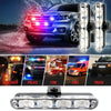 4 in 1 Car 16LEDs Grille Flash Lights Warning Lights with Wireless Remote Control(Red Yellow)