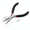 3 In 1 Handmade Jewelry Plier Nylon Accessories DIY Tools Wire Wrap Clamp, Style: Red 6-section + Flat Nip + Sharp Nip