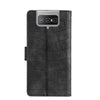 For Asus Zenfone 8 Flip ZS672KS Skin Feel Crocodile Texture Magnetic Clasp PU Leather Phone Case(Black)