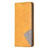 For Samsung Galaxy A56 5G Rhombus Texture Magnetic Leather Phone Case(Yellow)