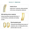 S925 Sterling Silver Gold-plated Silver Hoop Earrings Ear Ornaments, Color: Gold S