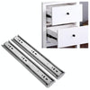 10 inches 3-section Mute Stainless Steel Sliding Drawer Slides Ball Slide Rail Length: 25cm