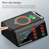 X9 9 in 1 QC 3.0 USB Interface + 6 USB Ports + PD 65W Ports + QI Wireless Fast Charging Multi-function Charger with LED Display