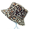 Leopard Double-sided Wearable Fisherman Hat Outdoor Sun Hat Retro Basin Hat, Size:One Size(White)