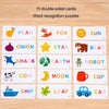 English Words Numbers Fruit Cognition Enlightenment Puzzle Wooden Toys Early Learning Matching Box