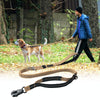 Bungee Dog Lead, Reflective, Dual Handle, Khaki - Medium/Large Dogs