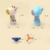 Cartoon Children Spinning Top Toy Outdoor Luminous Flying Saucer Launcher, Specification: Pink Dinosaur