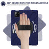 For Xiaomi Pad 7 / 7 Pro Rotatable Holder Silicone Hybrid PC Tablet Case with Shoulder Strap(Navy Blue)