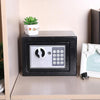 Small Home Safe Box - Electronic Keypad & Key - Blue - 17x23x17cm