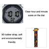 JNEW A380-86161 Children Cartoon 3D Space Planet Multifunctional Waterproof Sports LED Electronic Watch(Black)