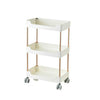 Rack Trolley Narrow Section Floor Multi-layer Book Storage Rack, Style:Three Layers