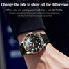 OLEVS 6650 Men Luminous Waterproof Silicone Strap Mechanical Watch(Black + Gold)