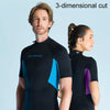 DIVE & SAIL 1.5mm Warm One-Piece Short Sleeve Wetsuit Outdoor Surfing Coldproof Snorkeling Suit, Size: L(Female Purple)