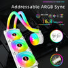 COOLMOON AS360 Magic Diamond Edition Computer Cooler ARGB Water Cooling Light Integrated CPU Radiator(Black)