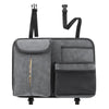 DE RAN FU Flip Fur Car Seat BackTissue Box Storage Hanging Bag With Hook(Grey)