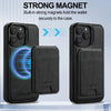 For iPhone 14 Pro Max LC.IMEEKE L3 Series Detachable RFID Card Bag Magsafe Phone Case(Black)