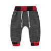Hoodies Toddler Plaid Hooded Tops Long Pants Kids Set, Kid Size:100cm(Dark Grey)