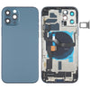 iPhone 12 Pro Back Cover Assembly (Blue) - With Side Keys & Wireless Charging