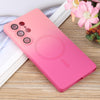 For Samsung Galaxy S25 Ultra 5G Liquid TPU Silicone Gradient MagSafe Phone Case(Pink Red)
