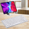 WB-8022 Ultra-thin Wireless Bluetooth Keyboard for iPad, Samsung, Huawei, Xiaomi, Tablet PCs or Smartphones, Russian Keys(Silver)