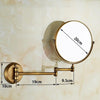 Wall-mounted Hotel Vanity Mirror Folding Double-sided Bathroom Mirror Green Bronze Mirror