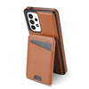 For Samsung Galaxy A52 4G / 5G / A52s 5G Skin Feel Detachable Card Bag Magsafe Phone Case(Brown)