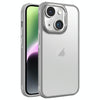 For iPhone 14 Hardware Side Cooling Skin Feel Frosted Metal Lens Frame Phone Case(Grey)