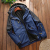 LSM-121 Men Autumn And Winter Jackets Grab Fleece Inner Lining Outdoor Hiking Clothes, Size: 6XL(Navy)