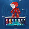 9622 LED Mini Foldable Cartoon Policeman Night Light Desktop Magnetic Desk Lamp(Red)