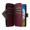 For Samsung Galaxy S24+ 5G Nine-card Slots Zipper Wallet Bag Leather Phone Case(Wine Red)