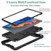 For Samsung Galaxy Tab S8 / Galaxy Tab S7 Silicone + PC Shockproof Protective Case with Holder(Black)