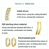 S925 Sterling Silver Gold-plated Silver Hoop Earrings Ear Ornaments, Color: Silver L