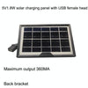 Small Table Lamp Flashlight With USB Female Head 5V/1.8W Solar Panel(Black)