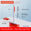 2 PCS 5 In 1 Earbud Cleaning Pen + Keyboard Cleaning Brush + Key Cap Puller(Red Black)
