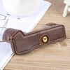 For FUJIFILM X-T5 Glossy PU Leather Camera Half Case Base(Coffee)
