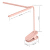 TD5 Double Lamp Head USB Desktop Clip Table Lamp,Style: Rechargeable Version (Pink)