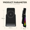 5-in-1 Desktop Magnetic Wireless Charger with Clock and Temperature Display for Smartphones / Watches / Earphones(Black)