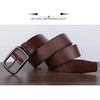 Dandali YY25 Men Fashion Retro Buckle Leather Belt Waistband, Length: 110cm(Brown)