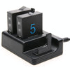 Dual Batteries Charger + Remote Control Charger with USB Cable for GoPro HERO7 Black /6 /5 (AHDBT-501), Batteries not included(Black)