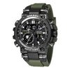 SMAEL 1803B Outdoor Waterproof Multifunctional Alloy Sports Watch(Army Green)