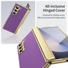 For Samsung Galaxy Z Fold5 Integrated AG Frosted Vacuum Plating Phone Case(Purple)