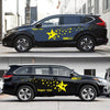 2 PCS/Set D-207 Star Pattern Car Modified Decorative Sticker(Yellow)