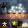 Switch Style Cloud Shape LED Night Warm Bedside Lamp Table Light Bedroom Study Room Night Light(White)