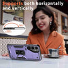 For Samsung Galaxy S25 5G Ring Holder PC Hybrid TPU Phone Case(Purple)