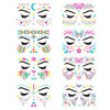 8-Sheets /Set Music Festival Fluorescent Waterproof Sticker Masquerade Glowing Tattoo(FA009-016)