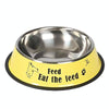 Anti-Tip Stainless Steel Pet Bowl, 18cm, Yellow (Cat & Dog)